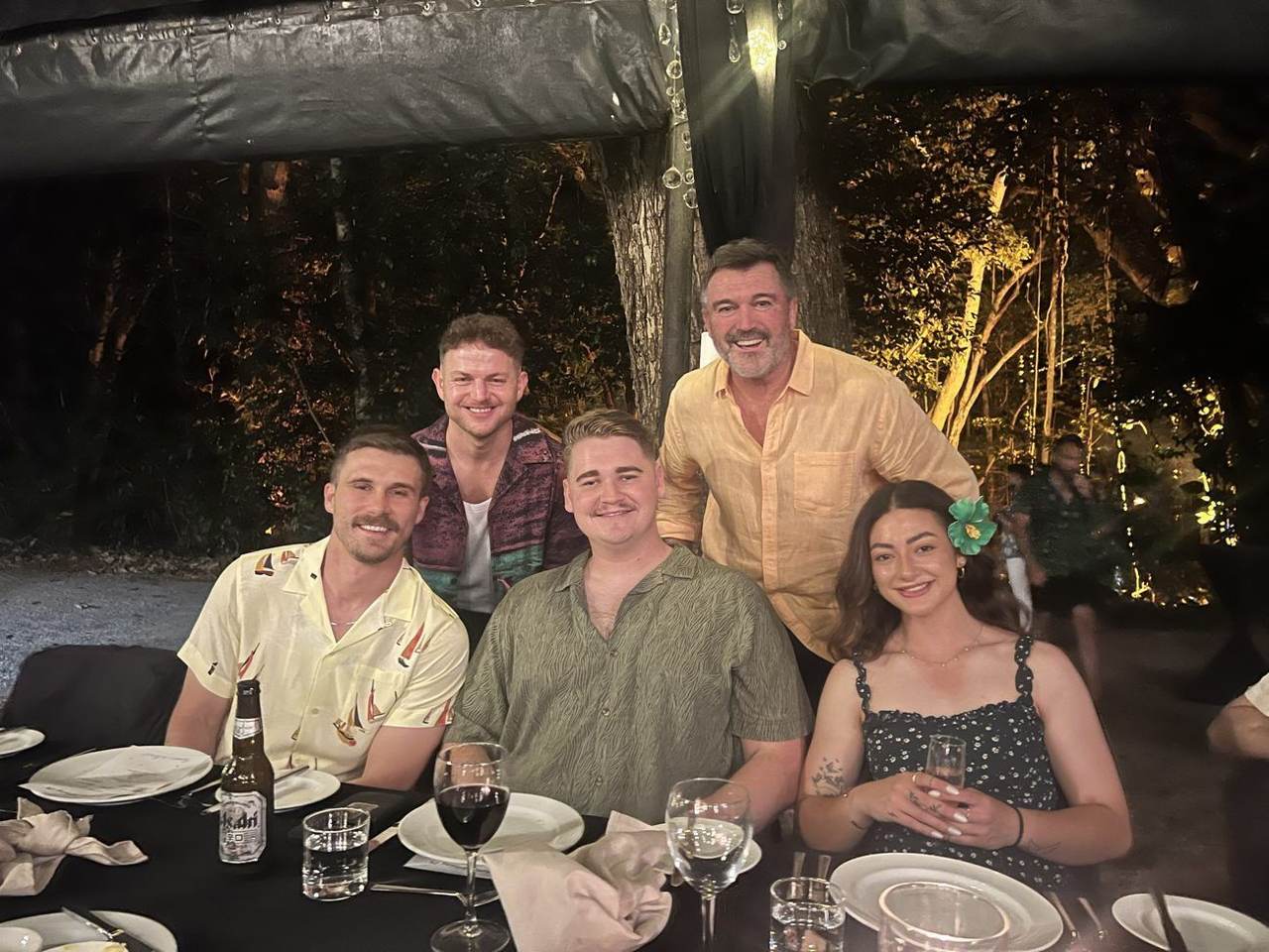 Team at dinner on a trip away