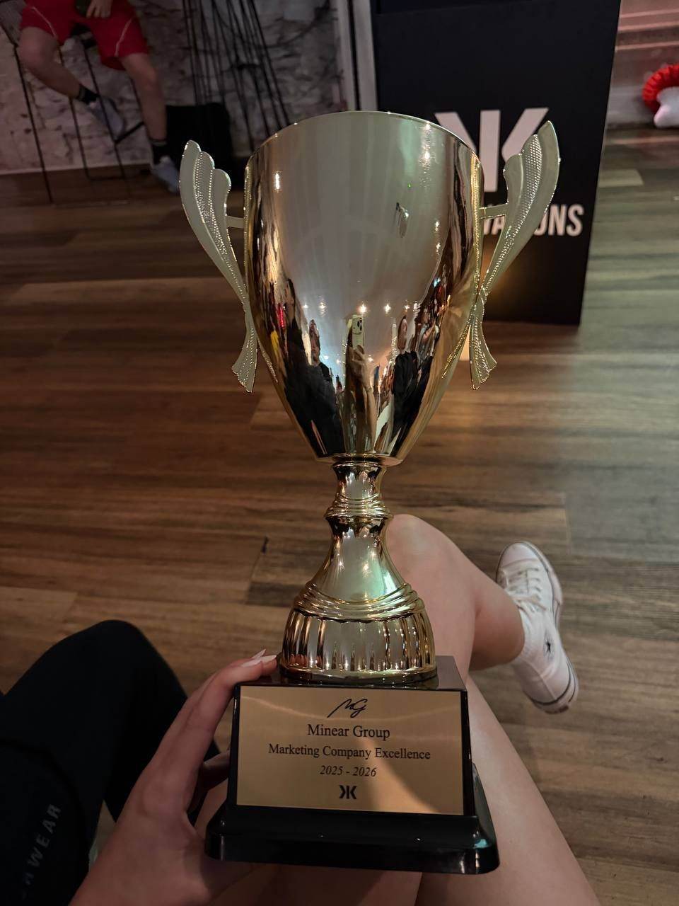 The Marketing Company Excellence trophy
